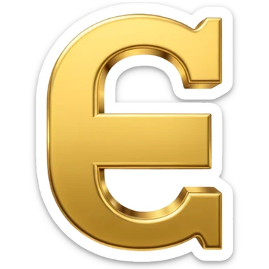 Symbole de currency en or en forme de lettre F précise, seul, 3D, brillant, style emoji simple et lisible sur fond uni. pas une autre lettre

Fcoins sticker