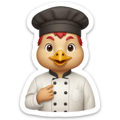 Ahora como una gallina con ropa de chef sticker