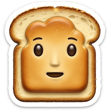 toasted bread on malted butter no face sticker