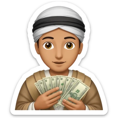 Un arave con billetes  sticker