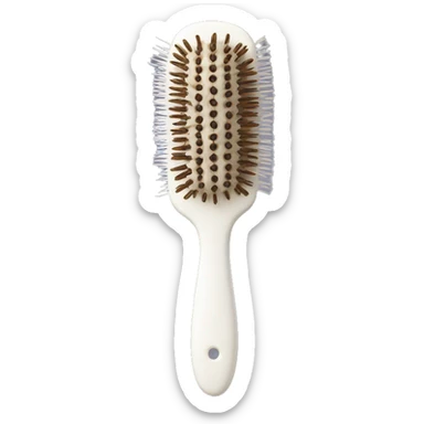 Highly detailed, Soft white, roccoco, vintage, Victorian, hairbrush sticker