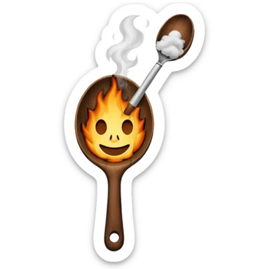 Una cuchara quemada sticker