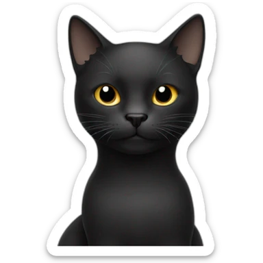 Esqueleto-gato-negro sticker