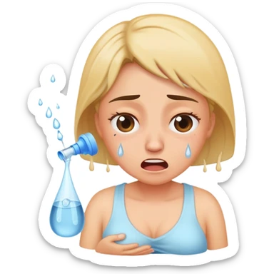 Woman in pain to give birth,her water broke sticker