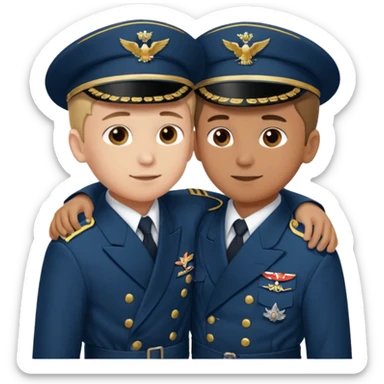 two brothers and two different sides of the world fighting, but still being in brotherly love sticker