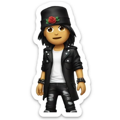 Axel rose black sticker