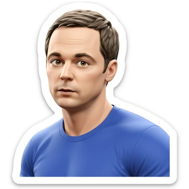 solo portrait of male figure sticker