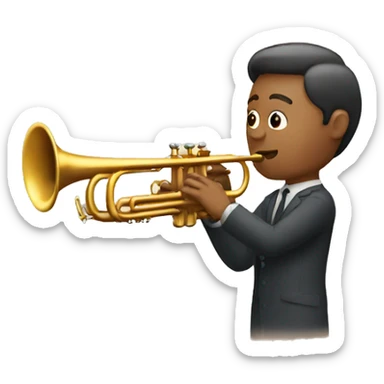 Trumpet with man sticker