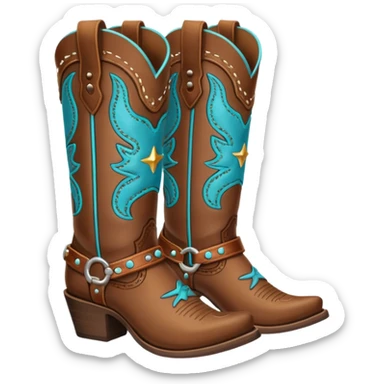 cowgirl boots cute sticker