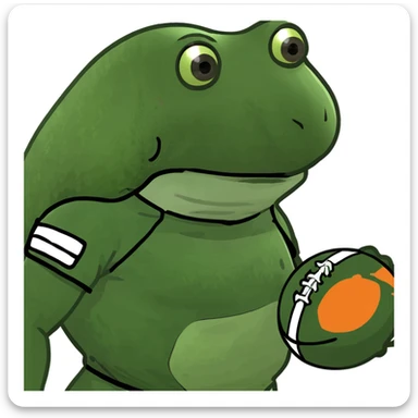 bufo in a football suit sticker