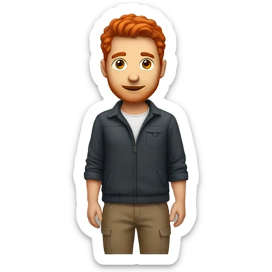 35 years old man with red hair sticker