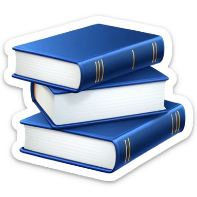 2 neon dark blue books sticker