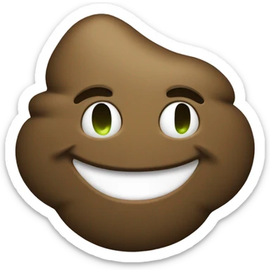 poop emoji green ios alike sticker
