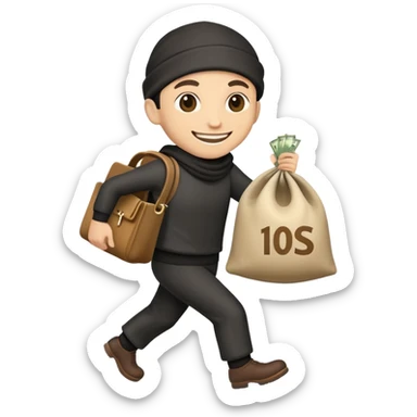 돈자루를 멘 도둑 sticker