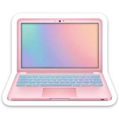 pastel laptop sticker