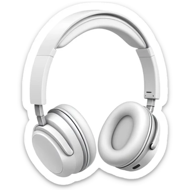 white headset sticker