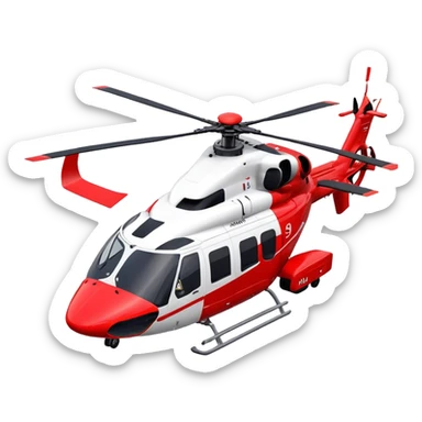 Rescue Helicopter - Airbus H145 (Model Year: 2021) (Iconic colour: Red with white) sticker