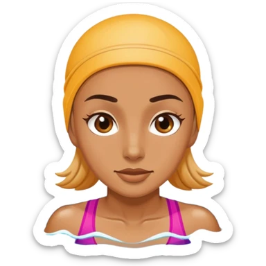female athlete swimming sticker