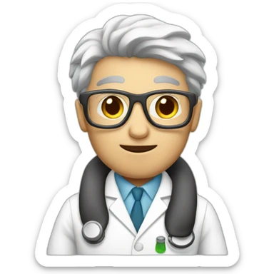 mole scientist in a white coat sticker