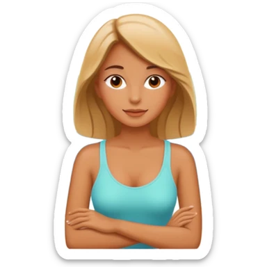 chica relajandose en un paisaje bonito sticker