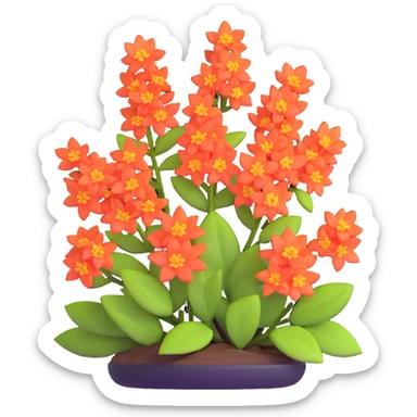 flowering shrub with blossoms sticker