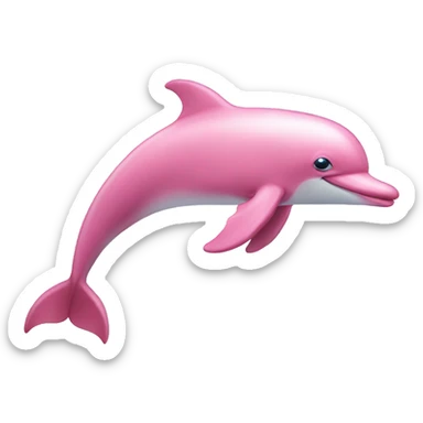 Pink dolphin  sticker