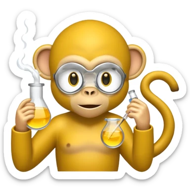scienist and scienist item with yellow monkey sticker