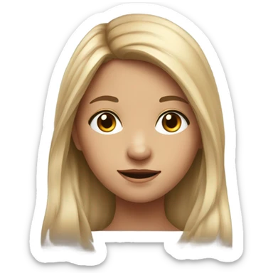 realistic portrait of a girl  sticker