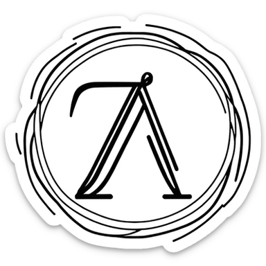 sticker style rune symbols with bold lines, playful sticker