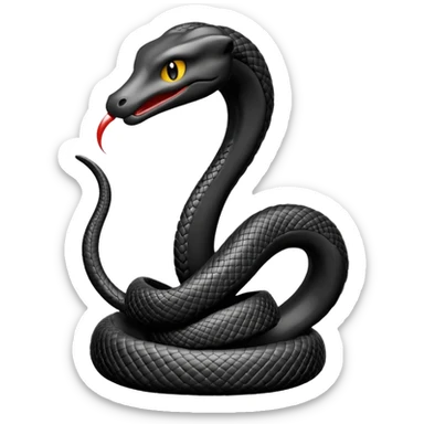 uma lamparina tradicional branca   com uma cobra  preta em volta  sticker