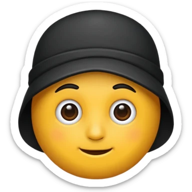 Siyah şapka sticker