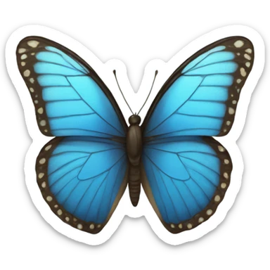Blue butterfly sticker