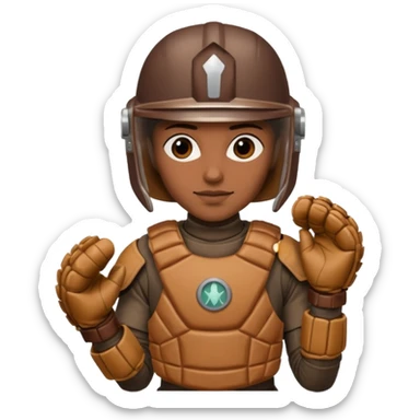 Mandalorian with a Catcher's mitt sticker