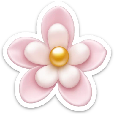 Pearl light pink flower sticker