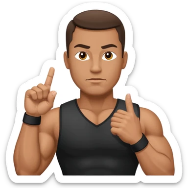 Bodyguard with the middle finger  sticker