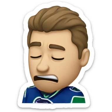 Vancouver canucks fan crying sticker