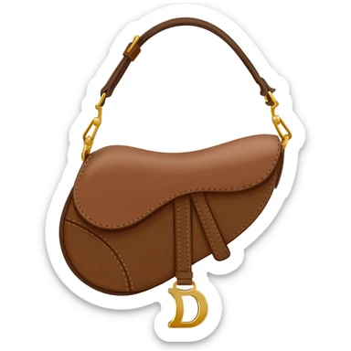 brown dior saddle bag sticker