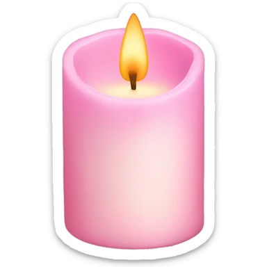light pink candle sticker