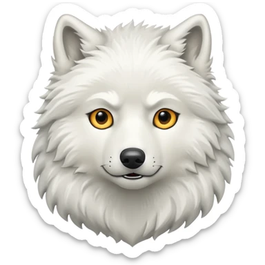 White wolf emoji sticker