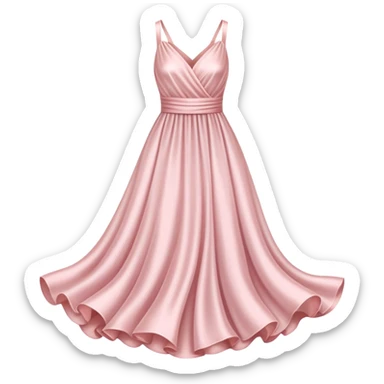 Silk pale pink dress sticker