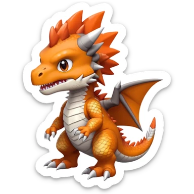 Cute Baby Chibi Tyrantrum-Tyrunt-hybrid (full body) sticker