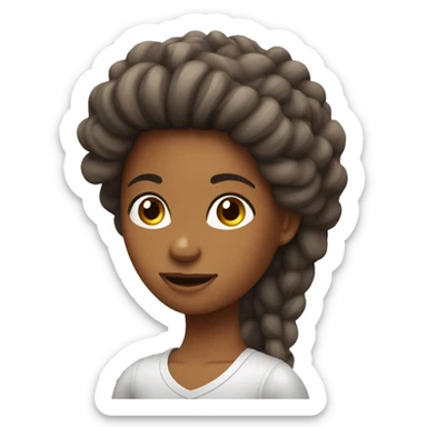 Pilates girl with log hair  sticker