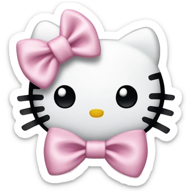Hello Kitty light pink bow sticker