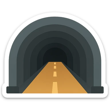 Flat design style tunnel sticker