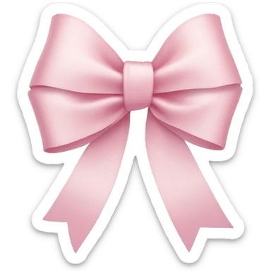 light pink ribbon bow sticker
