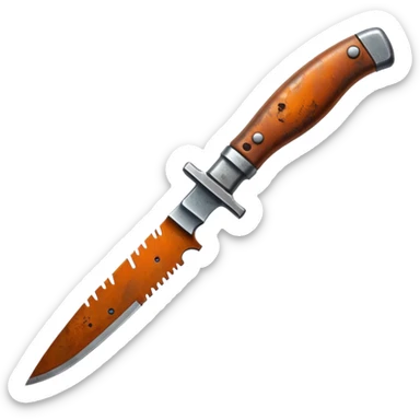 Rusty knife sticker