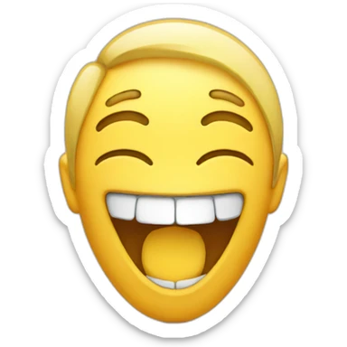 Laughing with tears sticker