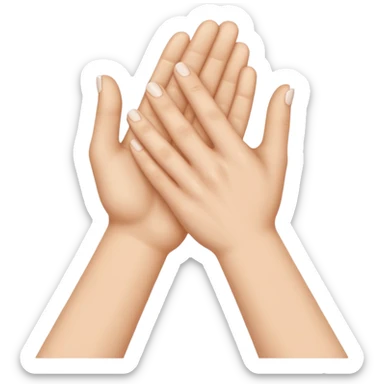 two white hands in a secret handshake sticker