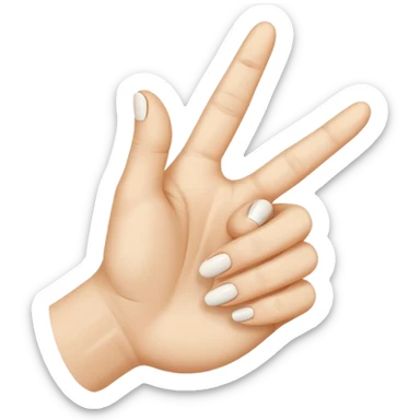 White Shh finger and hand emoji sticker