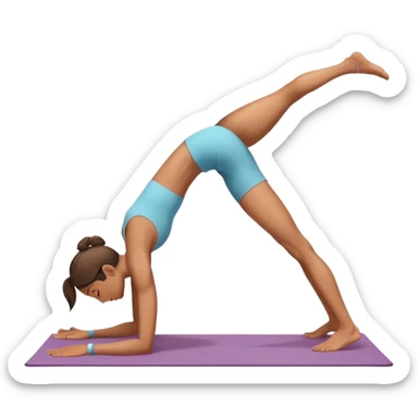 downward dog yoga pose sticker